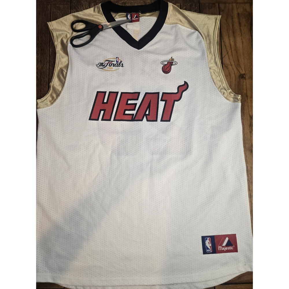 Vintage Y2k Gary Payton Miami Heat Jersey 2006 Finals White‎ Sz Xl Majestic Shaq
